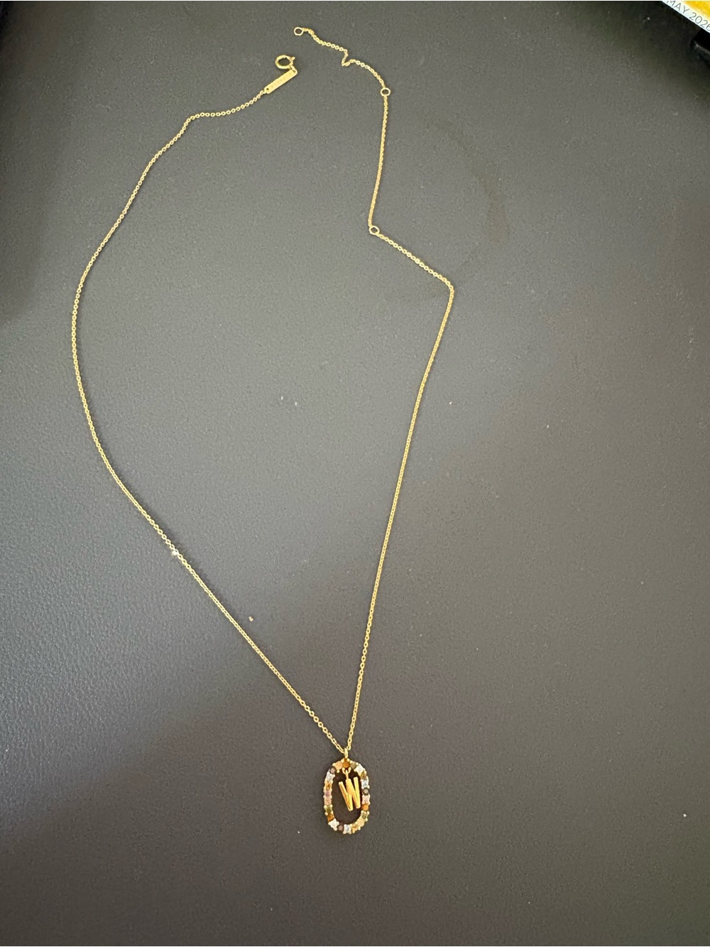 PDPAOLA  Gold Initial 'W' Pendant Necklace -Women's Jewelry